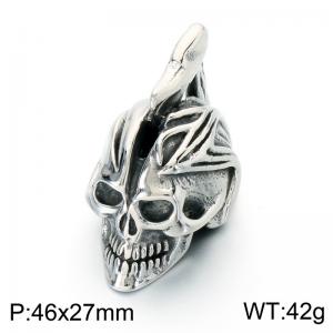 Stainless Skull Pendants - KP118496-LU