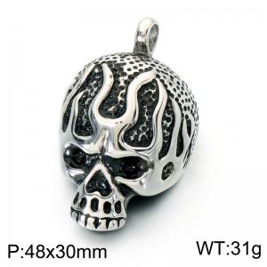 Stainless Skull Pendants - KP118502-LU