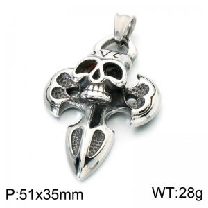 Stainless Skull Pendants - KP118512-LU