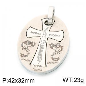 Stainless Steel Cross Pendant - KP118555-LU