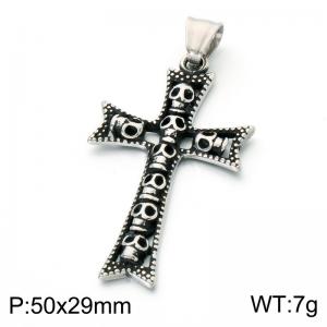 Stainless Skull Pendants - KP118561-LU
