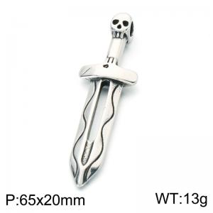 Stainless Skull Pendants - KP118608-LU