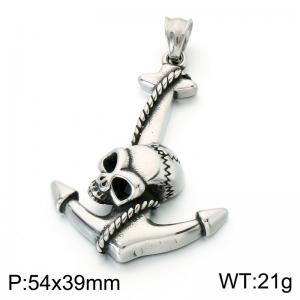Stainless Skull Pendants - KP118609-LU