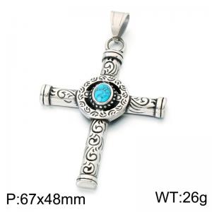 Stainless Steel Cross Pendant - KP118614-LU