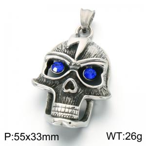 Stainless Skull Pendants - KP118638-LU