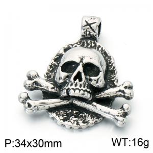 Stainless Skull Pendants - KP118639-LU