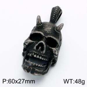 Stainless Skull Pendants - KP118664-LU