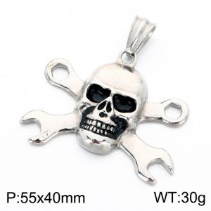 Stainless Skull Pendants - KP118665-LU
