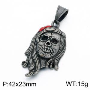 Stainless Skull Pendants - KP118678-LU