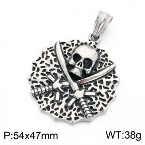 Stainless Skull Pendants - KP118685-LU