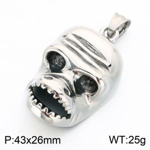 Stainless Skull Pendants - KP118718-LU