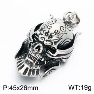 Stainless Skull Pendants - KP118727-LU