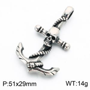 Stainless Skull Pendants - KP118761-LU