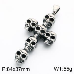 Stainless Skull Pendants - KP118804-LU