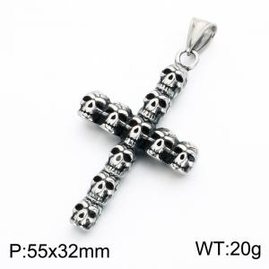 Stainless Skull Pendants - KP118817-LU