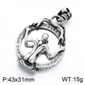 Stainless Skull Pendants - KP118876-LU