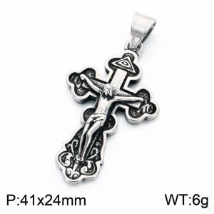 Stainless Steel Cross Pendant - KP118881-LU