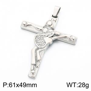 Stainless Steel Cross Pendant - KP118888-LU