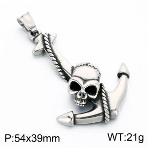 Stainless Skull Pendants - KP118895-LU