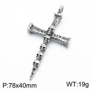 Stainless Skull Pendants - KP118908-LU