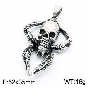 Stainless Skull Pendants - KP118935-LU