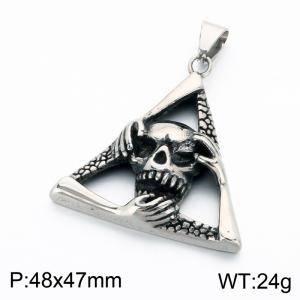 Stainless Skull Pendants - KP118943-LU