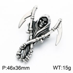 Stainless Skull Pendants - KP118962-LU