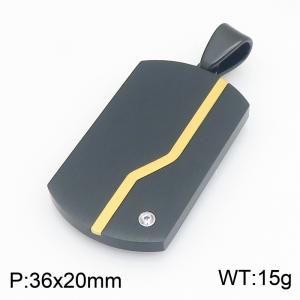 Stainless Steel Black-plating Pendant - KP119448-HR