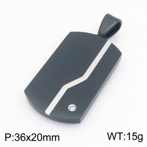 Stainless Steel Black-plating Pendant - KP119449-HR