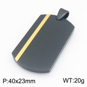 Stainless Steel Black-plating Pendant - KP119453-HR