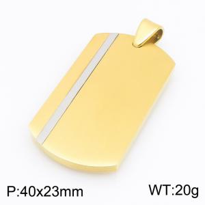 Stainless Steel Gold-plating Pendant - KP119454-HR