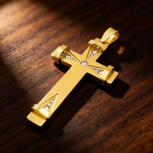 Fashion Jewelry Stainless Steel Cross Pendant Accessories - KP119532-KFC