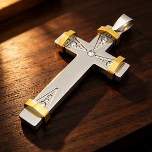 Fashion Jewelry Stainless Steel Cross Pendant Accessories - KP119533-KFC
