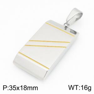 Stainless Steel Gold-plating Pendant - KP119567-HR