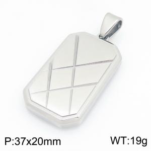Stainless steel jewelry square plate pendant - KP119755-HR