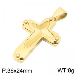 Stainless Steel Cross Pendant - KP119847-HR