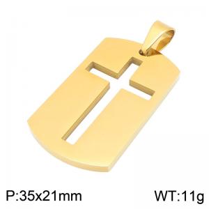 Stainless Steel Cross Pendant - KP119873-HR