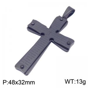 Stainless Steel Cross Pendant - KP119890-HR