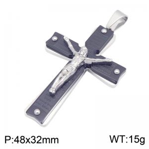Stainless Steel Cross Pendant - KP119894-HR