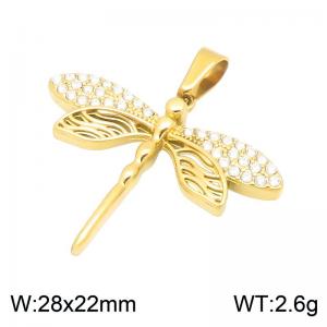 Stainless Steel Gold-plating Pendant - KP119919-Z