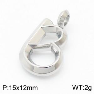 Stainless steel fashionable personalized letter B pendant pendant - KP120119-Z