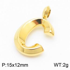 Stainless steel electroplated gold fashionable personalized letter C pendant pendant - KP120124-Z