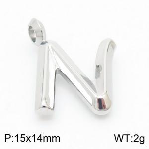 Stainless steel fashionable personalized letter N pendant pendant - KP120152-Z