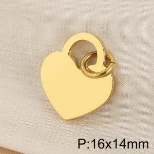 Stainless steel peach heart pendant - KP120373-Z