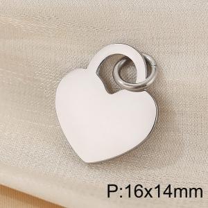 Stainless steel peach heart pendant - KP120374-Z