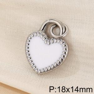 Stainless steel peach heart pendant - KP120378-Z