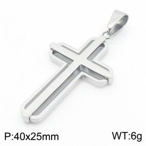 Stainless Steel Cross Pendant - KP130553-HR