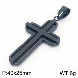 Stainless Steel Cross Pendant - KP130556-HR