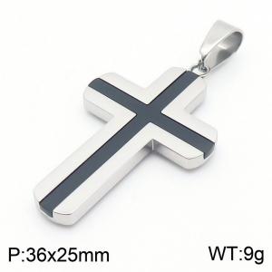 Stainless Steel Cross Pendant - KP130572-HR
