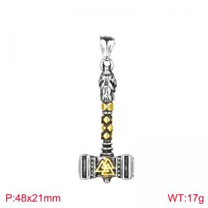 Stainless Steel Gold-plating Pendant - KP130620-TLX
